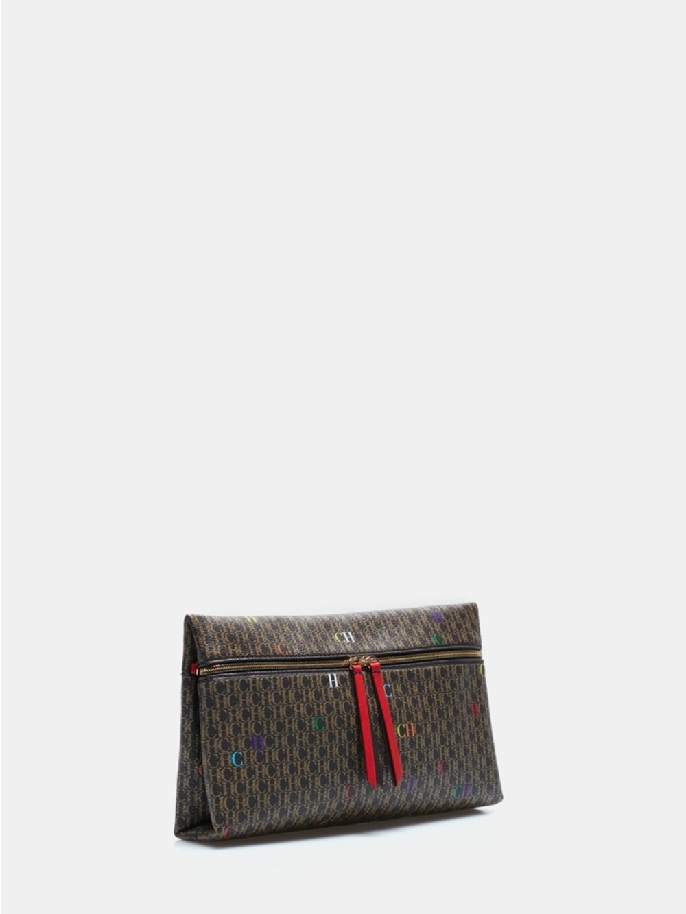 Carolina Herrera Intro medium clutch Monogram Crossbody Clutch in Brown - Picture 5 of 15